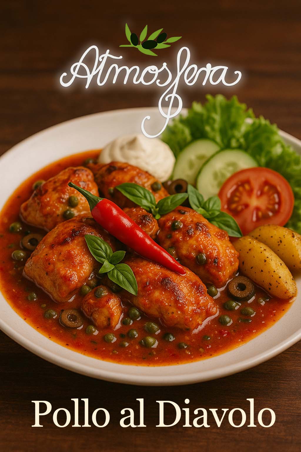 Pollo al Diavolo als Tagesextra beim Musik-Abend am 20. März 2026 im Restaurant Atmosfera