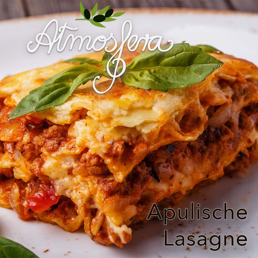 Apulische Lasagne als Tagesextra zum Musik-Abend im Atmosfera am 28. August 2026