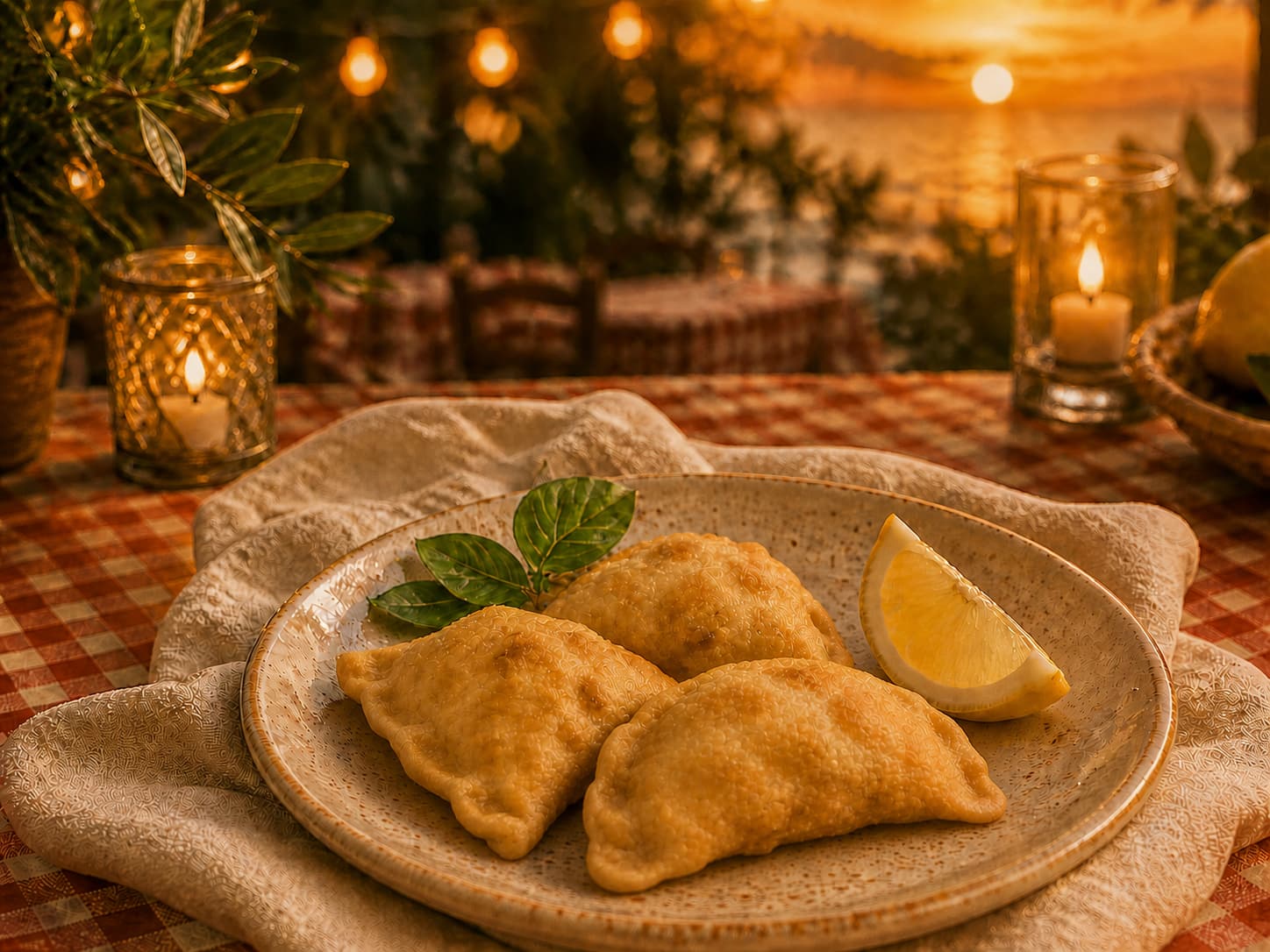Panzerotti Fritti als Antipasto beim Ferragosto Nonna-Abend im Atmosfera